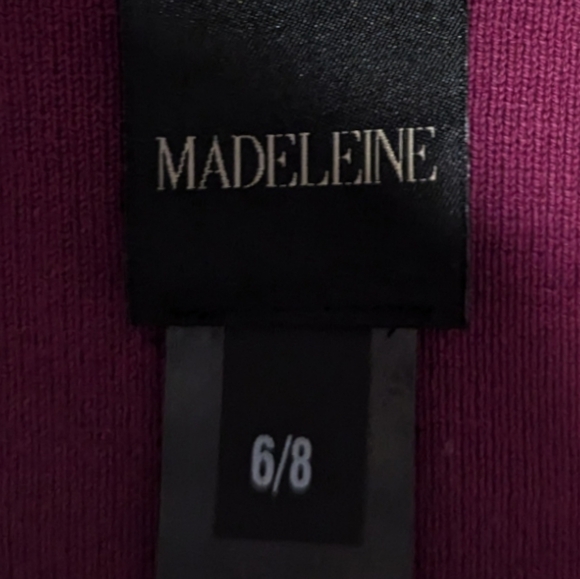 MADELEINE | Women's Short Sleeve Blouse Top | Wine | Size 6-8 Medium - German m - Picture 8 of 12